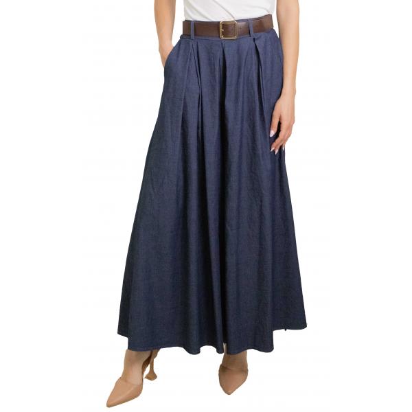 pantagonna in jeans con cintura "Elisa"